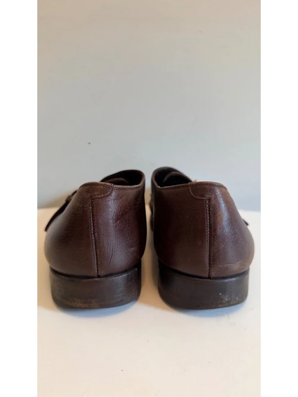 Ermenegildo Zegna Brown Monk Strap Leather Dress Shoes Italy Size 11 D / 12 US